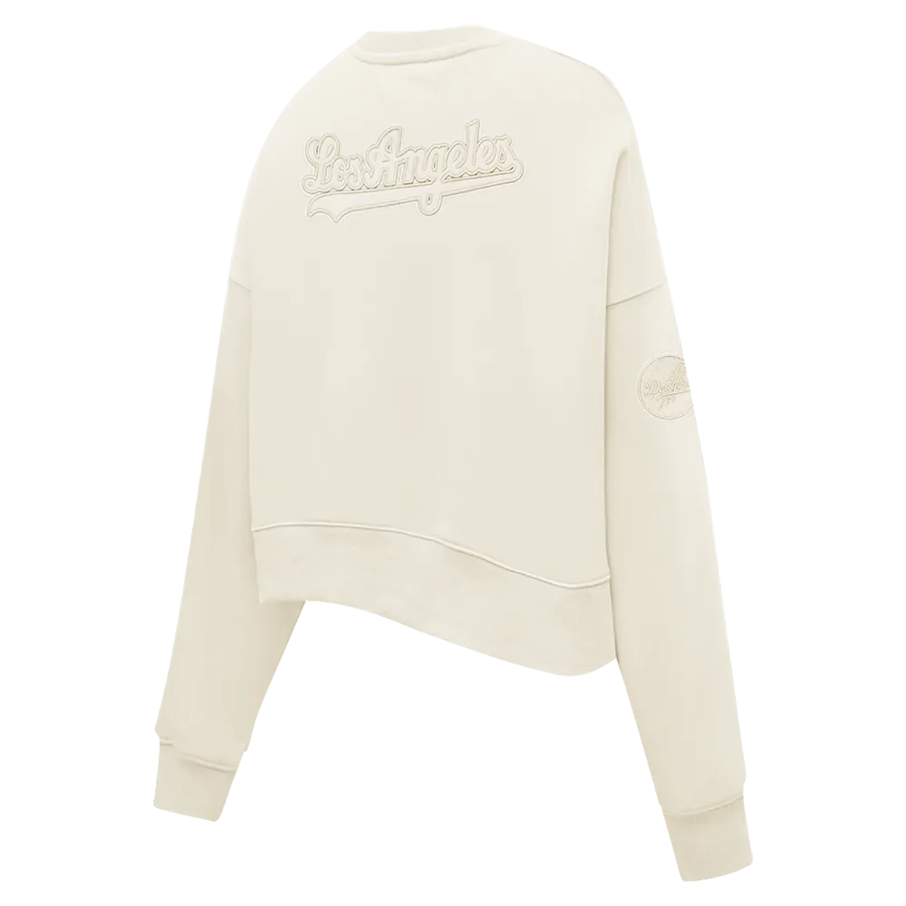 MLB LOS ANGELES DODGERS NEUTRAL WOMEN'S CREWNECK (EGGSHELL)