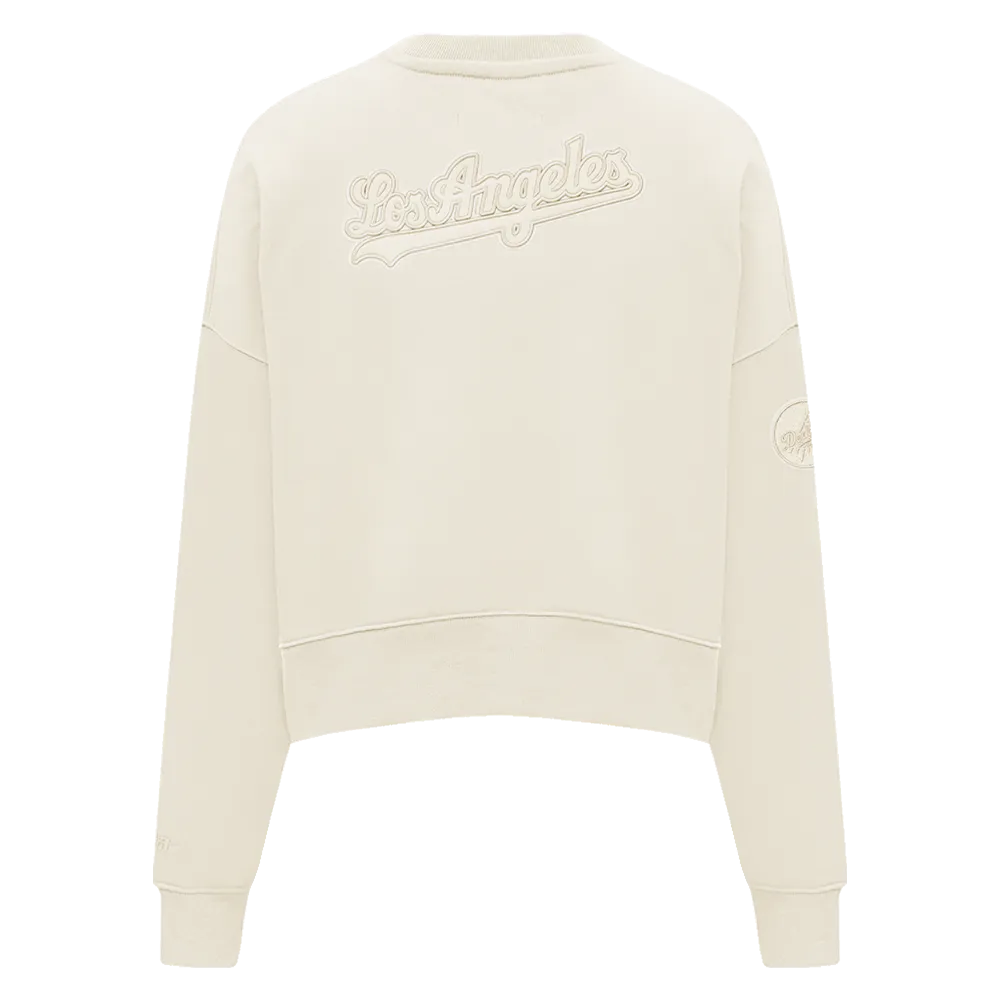 MLB LOS ANGELES DODGERS NEUTRAL WOMEN'S CREWNECK (EGGSHELL)