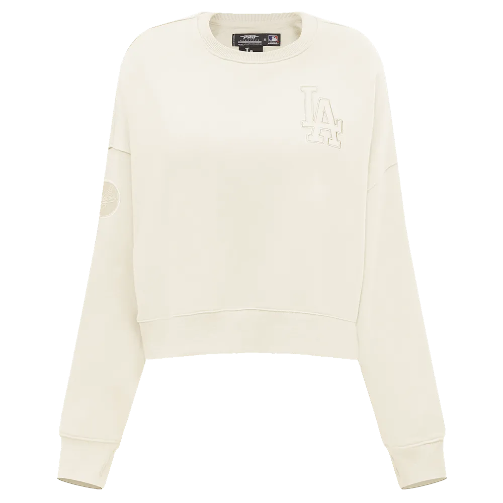 MLB LOS ANGELES DODGERS NEUTRAL WOMEN'S CREWNECK (EGGSHELL)