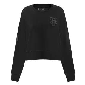 MLB NEW YORK METS NEUTRAL WOMEN'S CREWNECK (BLACK)