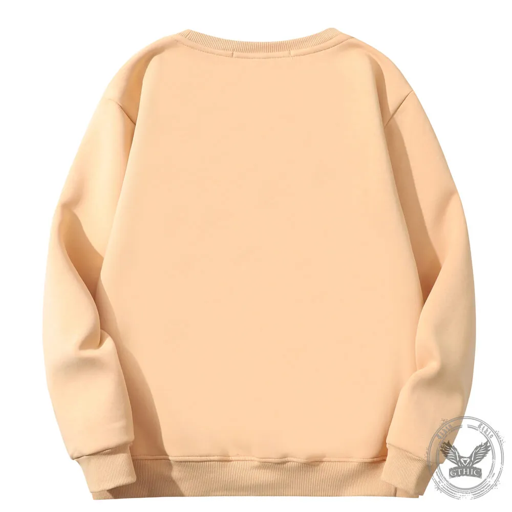 Multicolor Keep Talking Crew Collar Fleece Sherpa Sweatshirt