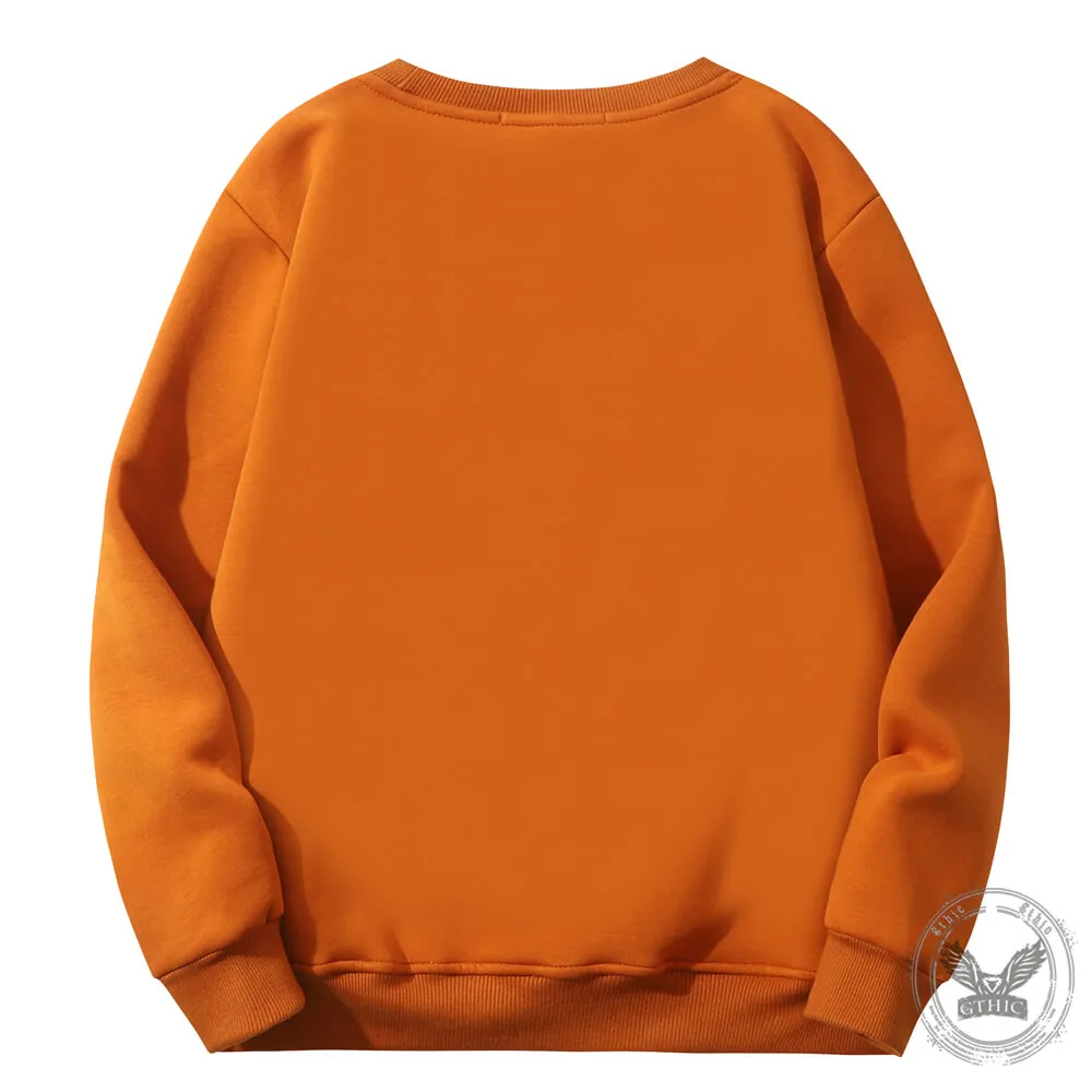 Multicolor Keep Talking Crew Collar Fleece Sherpa Sweatshirt