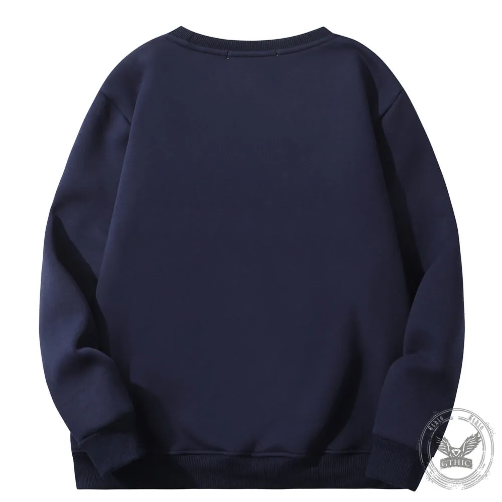 Multicolor Keep Talking Crew Collar Fleece Sherpa Sweatshirt