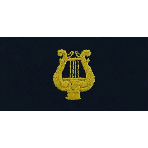 Navy Embroidered Collar Device: Band Leader - embroidered on coverall