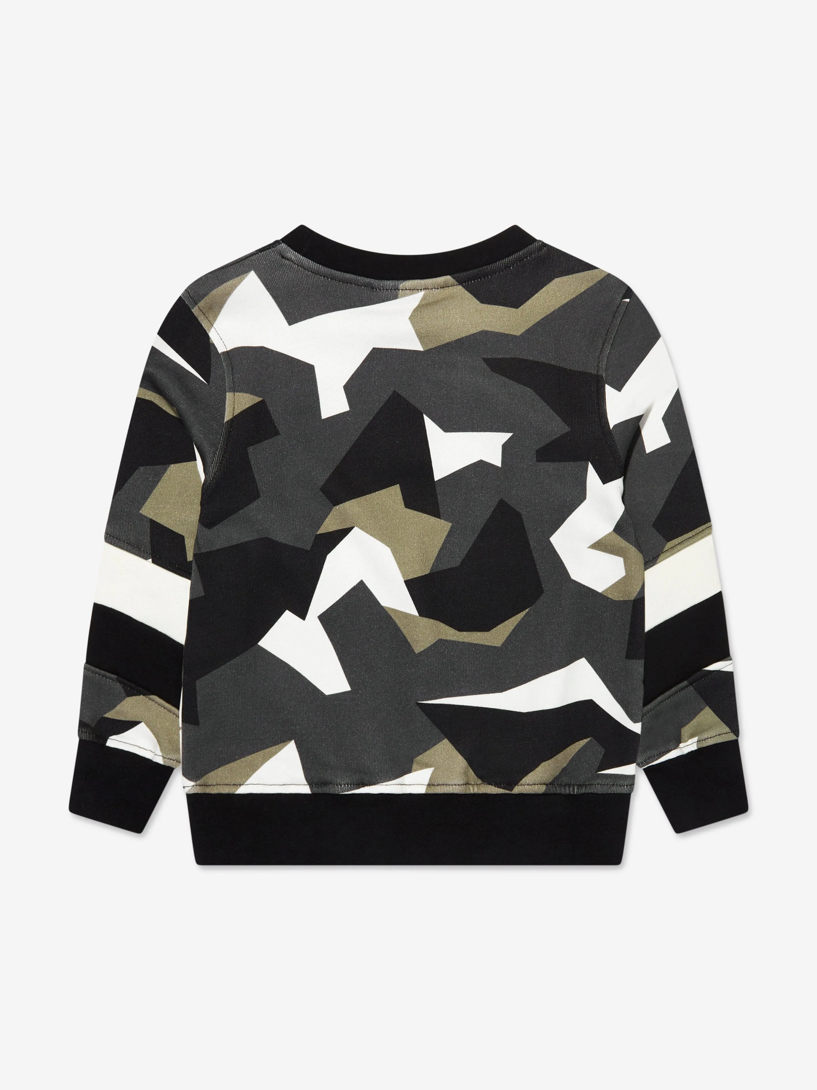 Neil Barrett Boys Geometric Camo Sweatshirt in Multicoloured