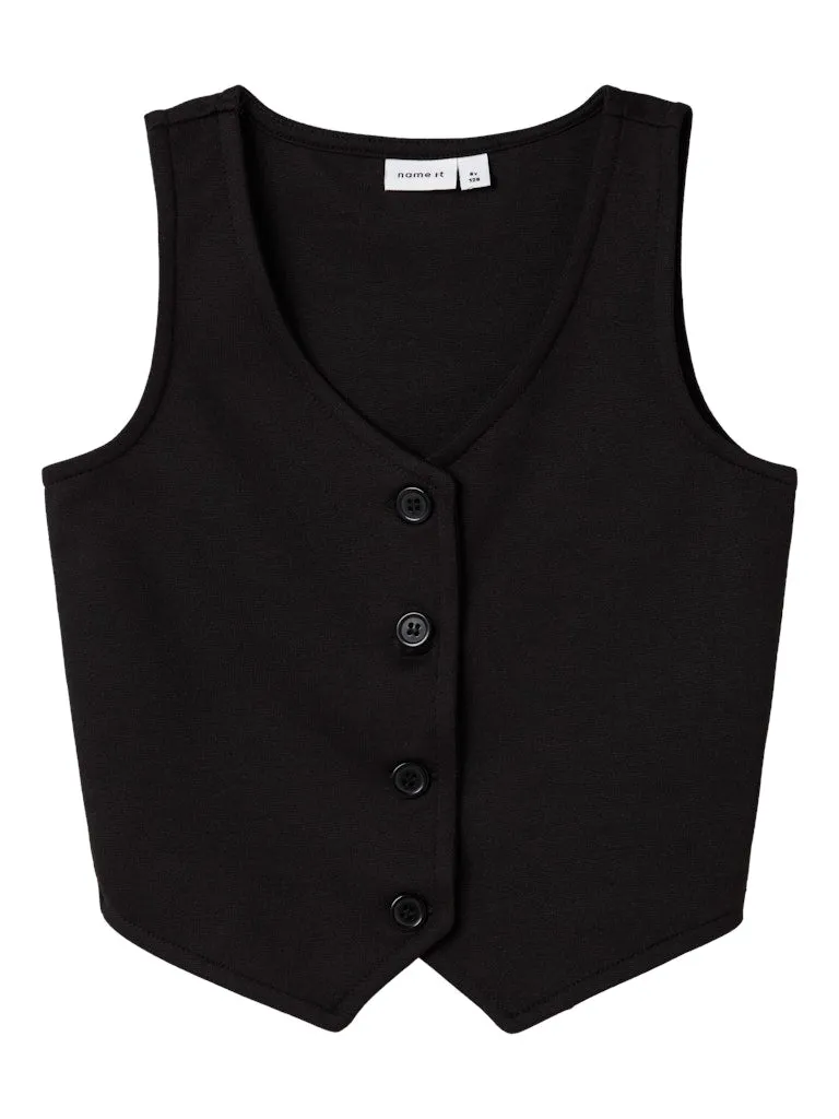 Olgine Black Gilet Vest