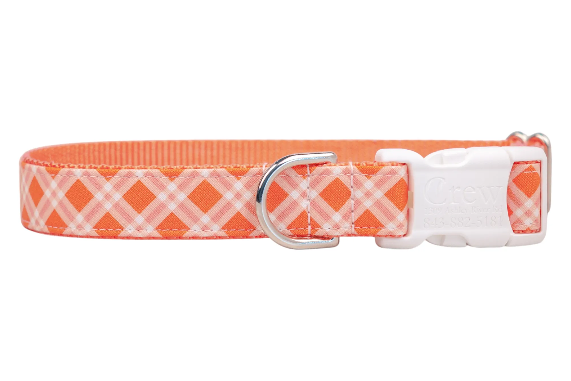 Orangeade Plaid Dog Collar
