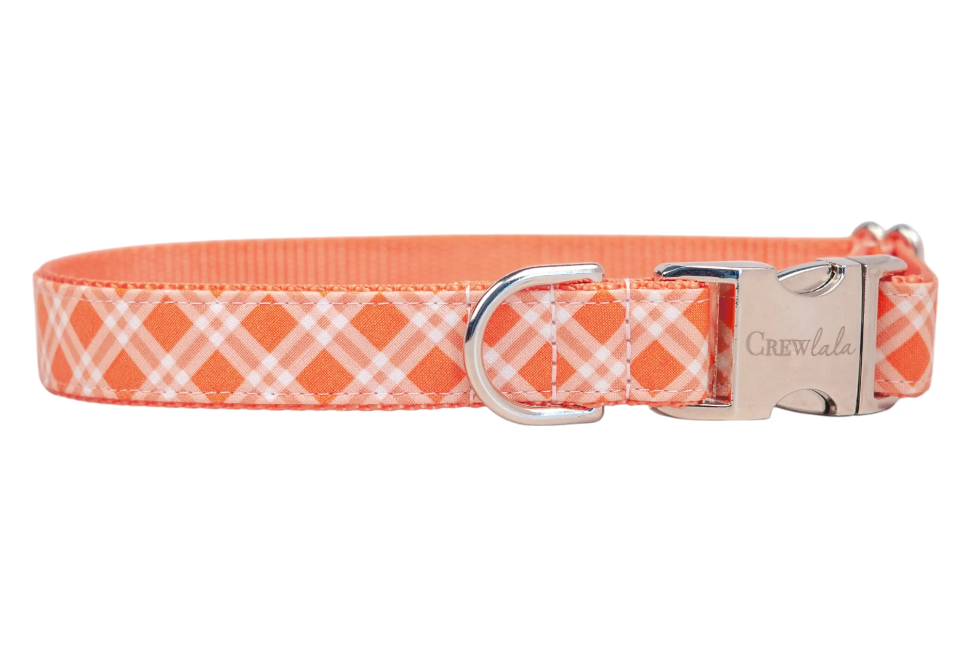 Orangeade Plaid Dog Collar