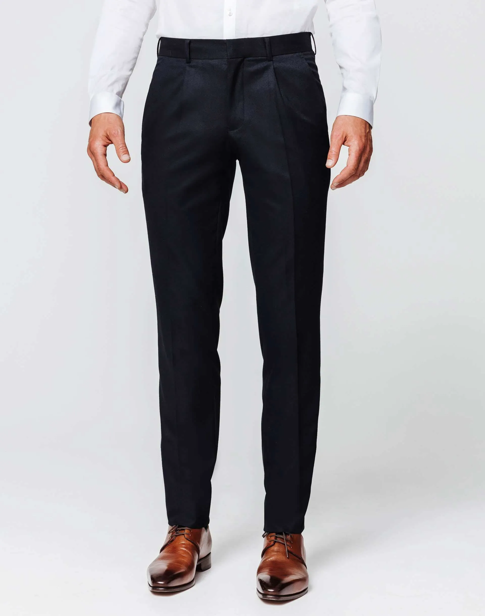 Pantalon navy esprit flanelle