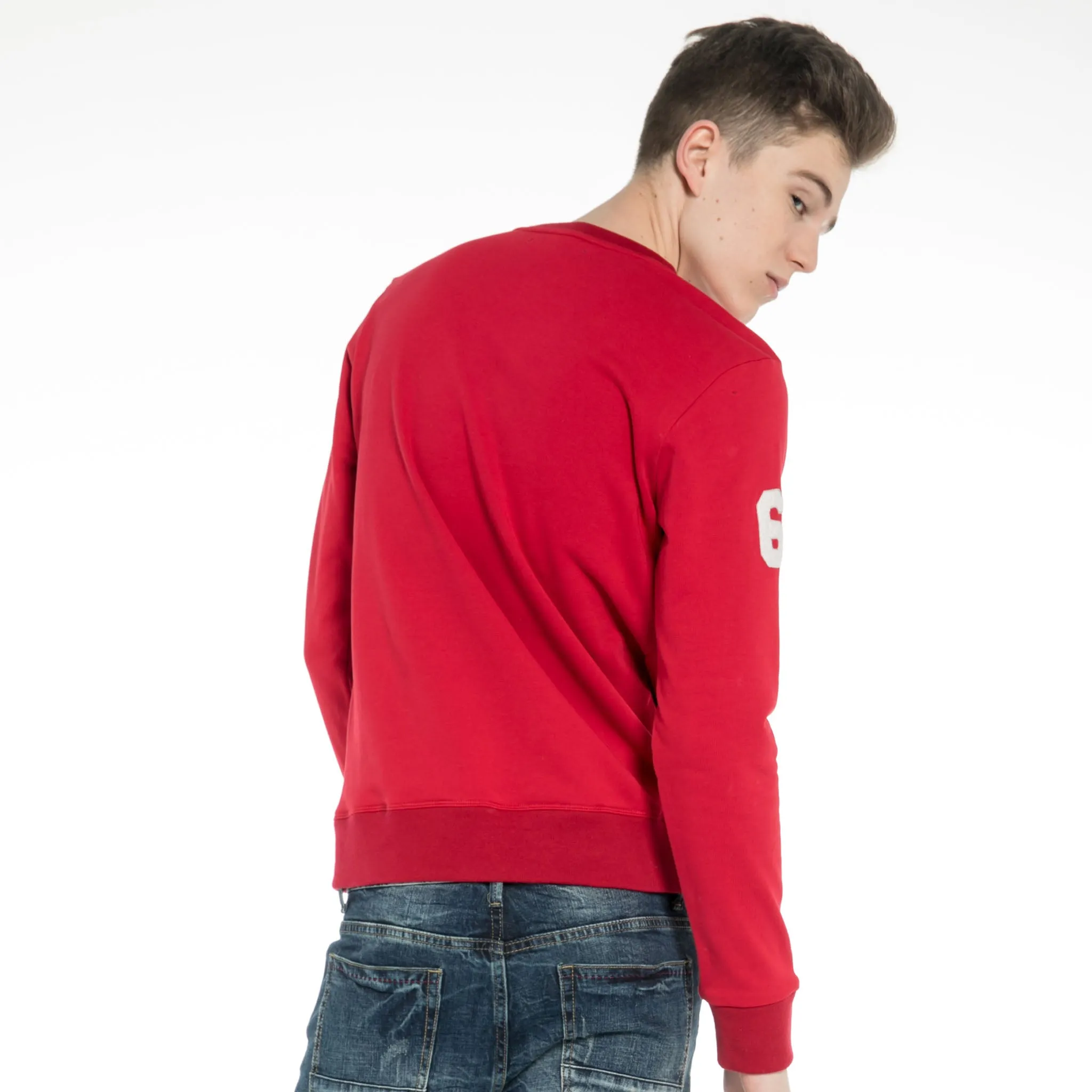 Print Knit Stretch Sweatshirt