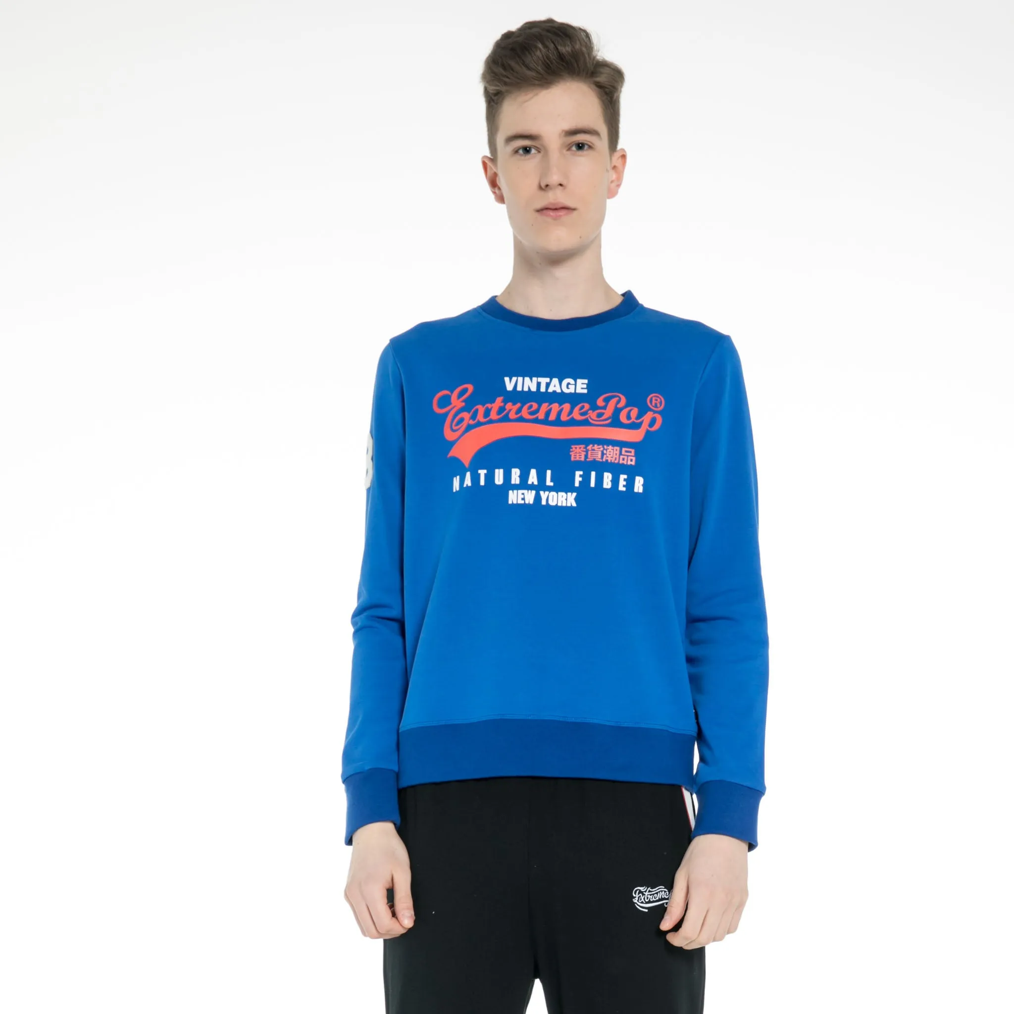 Print Knit Stretch Sweatshirt