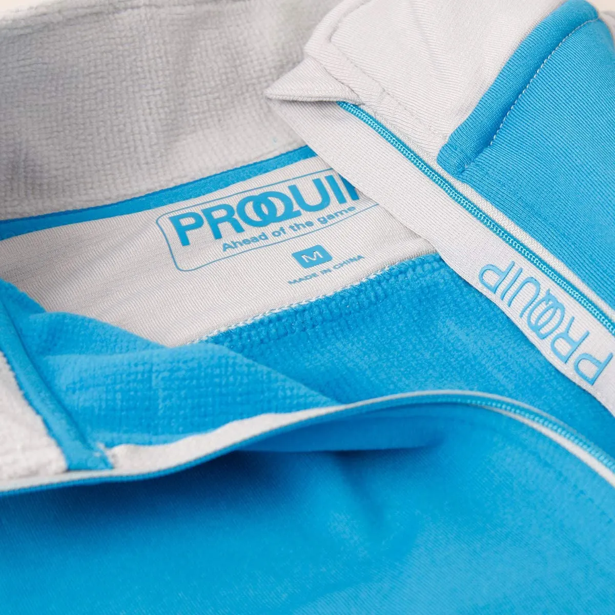 Proquip Mens Hurricane Fleece Windproof 1/4 Zip  Gilet Vest - Blue
