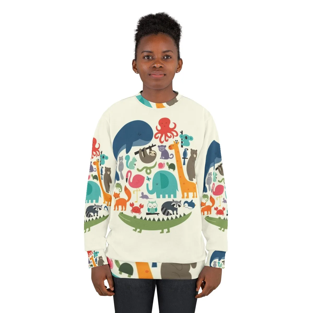 "We Are One" Ethical Animal Print Sweatshirt