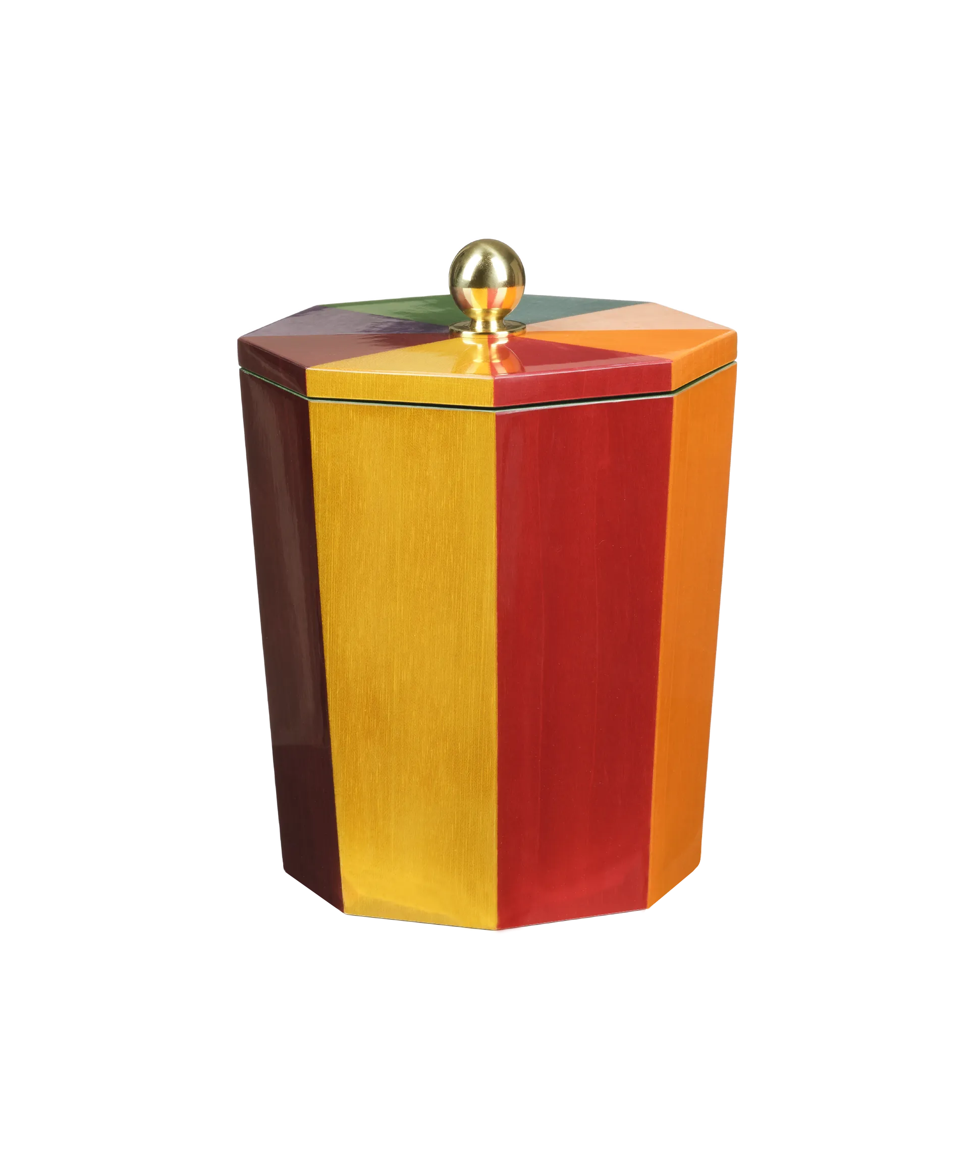 Rainbow Lacquered Ice Bucket