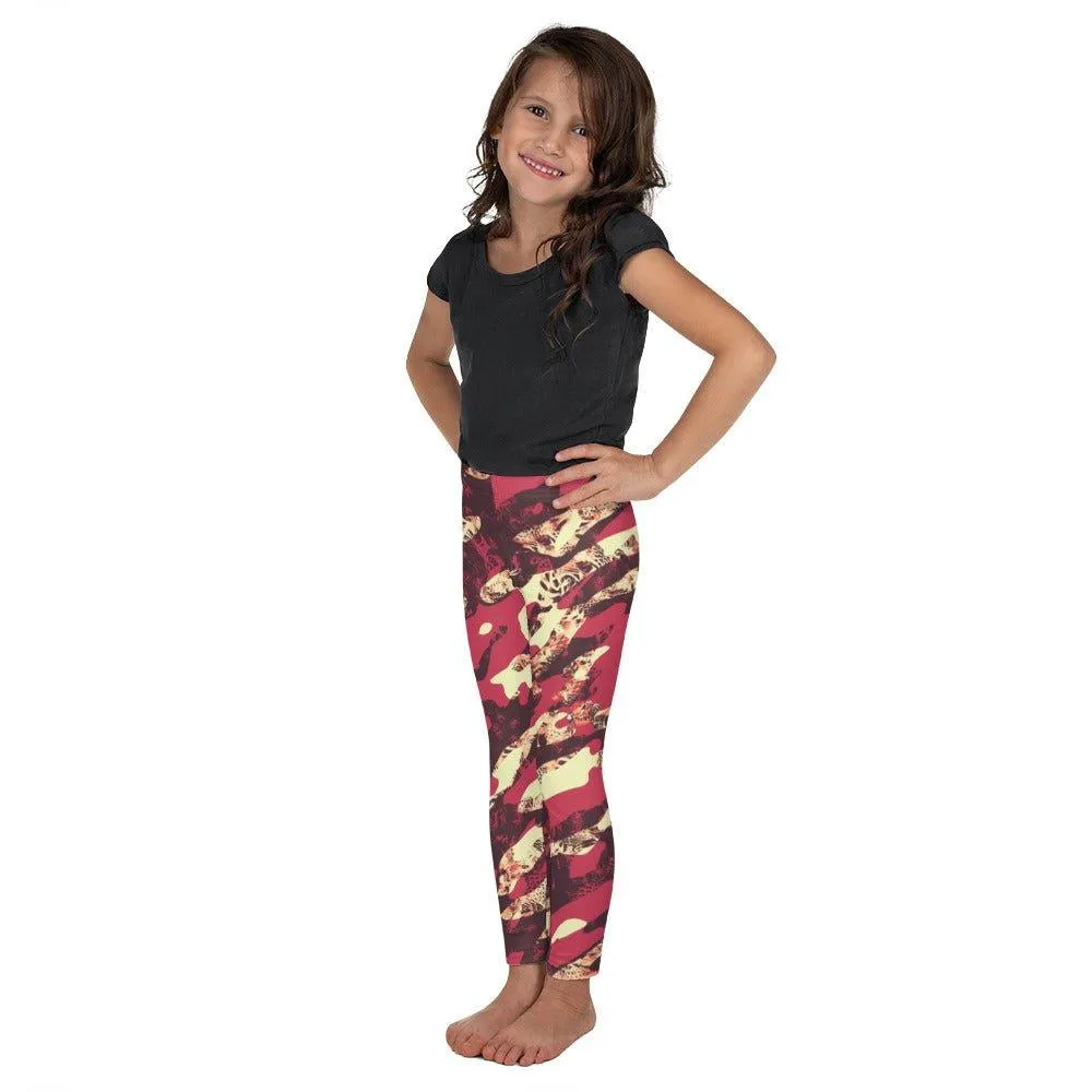 Red Camouflage Kid's Leggings
