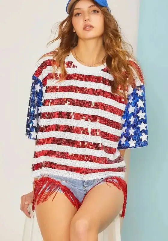 Sequin Stars and Stripes Top