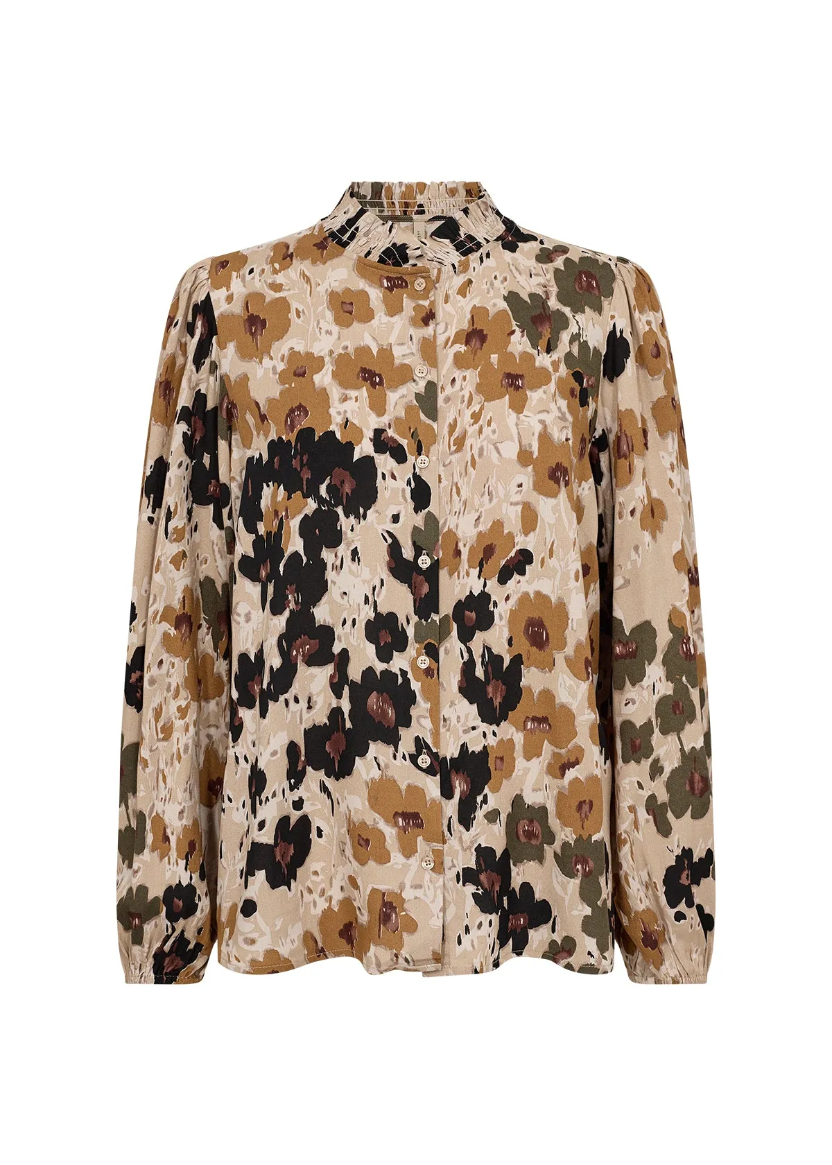Soya Concept Olive Combi Ladies Woven Blouse