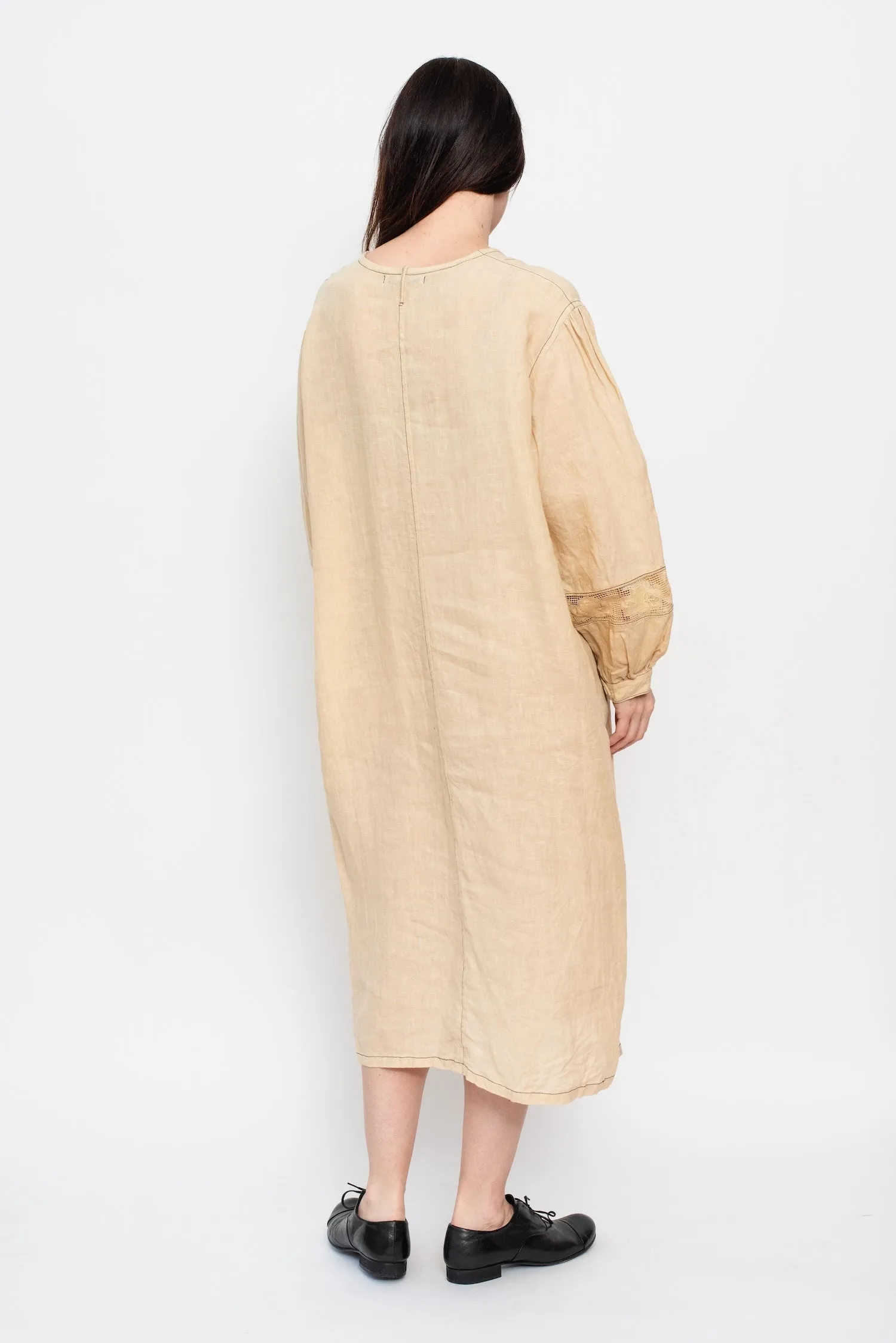 Stitched Dress, Ecru