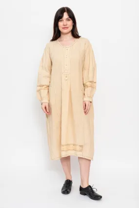 Stitched Dress, Ecru