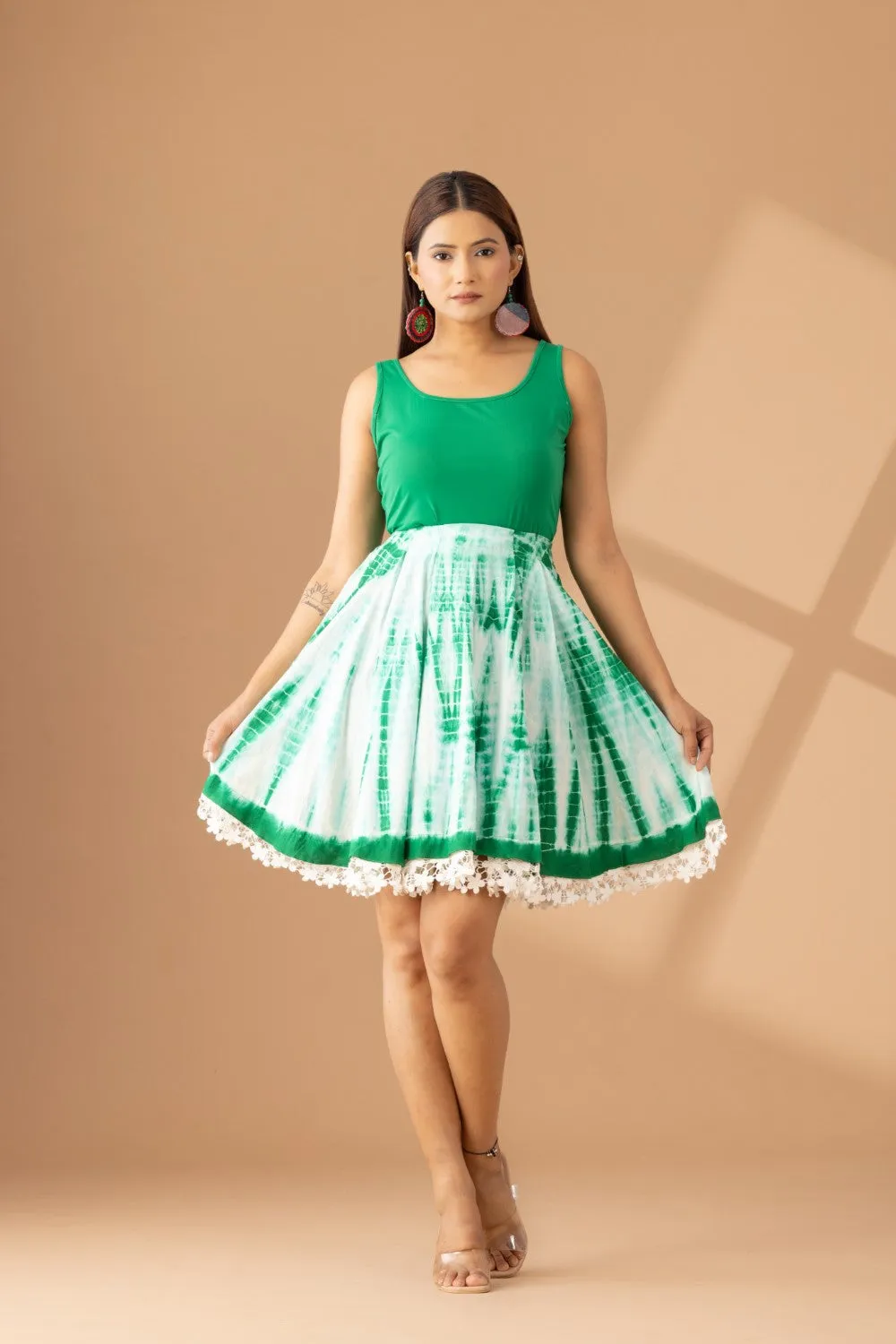 Sunset Whirl Circular Skirt