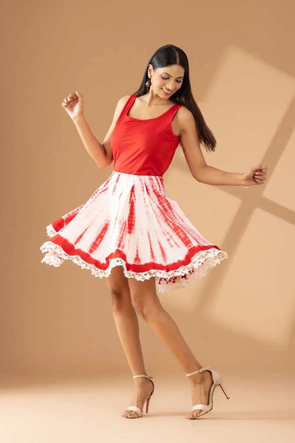 Sunset Whirl Circular Skirt