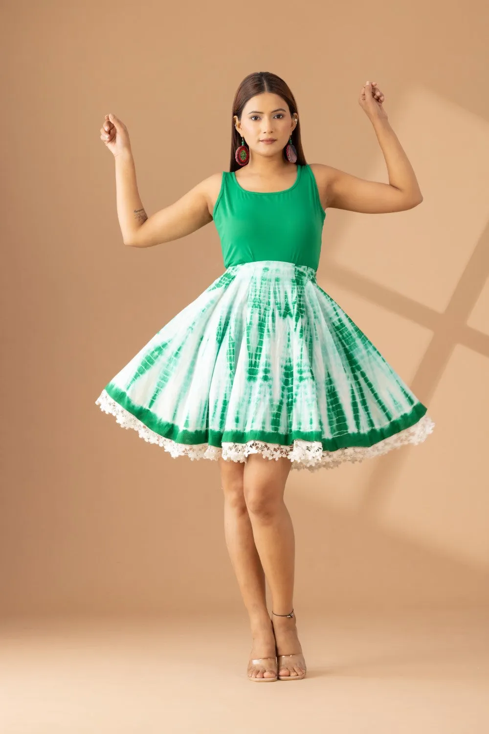 Sunset Whirl Circular Skirt
