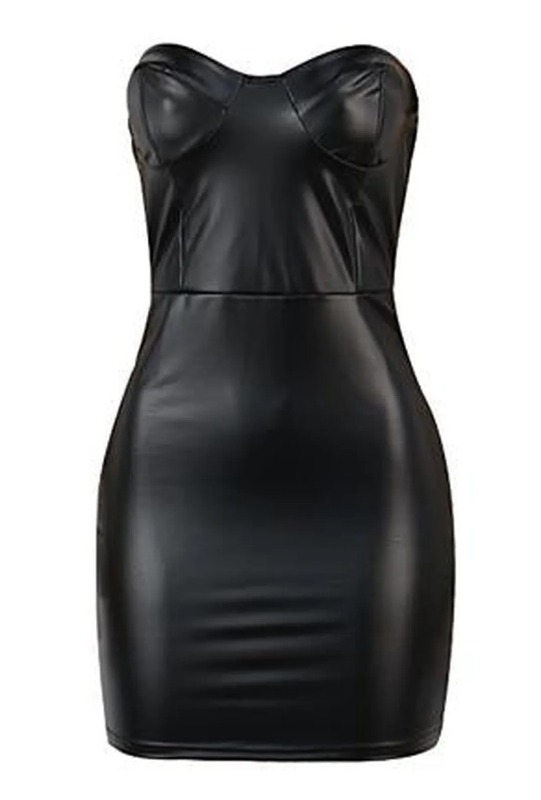 VICTORY - BUSTIER LEATHER DRESS