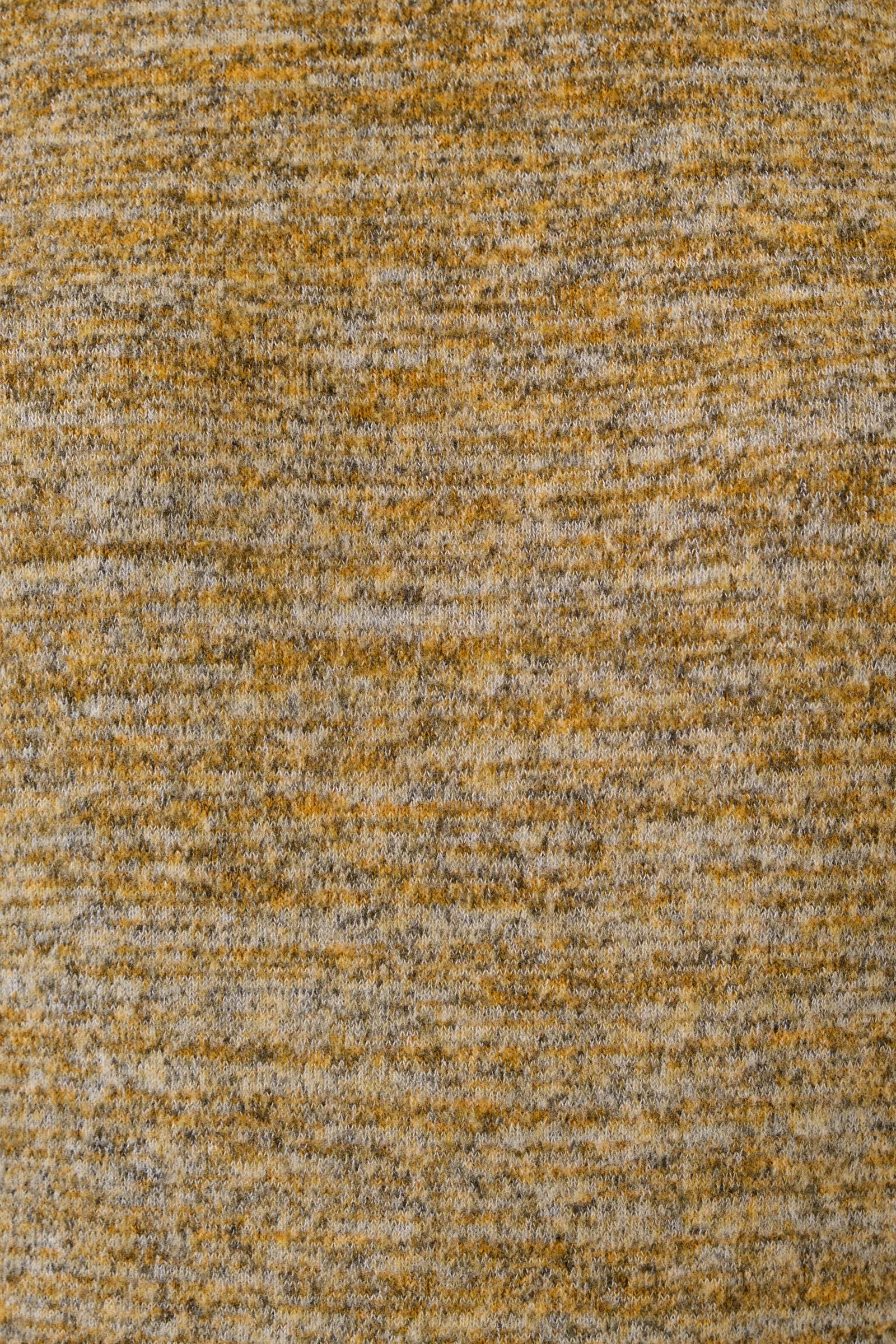 Vinita Soft Marl V-Neck Long Sleeve Top - Mustard