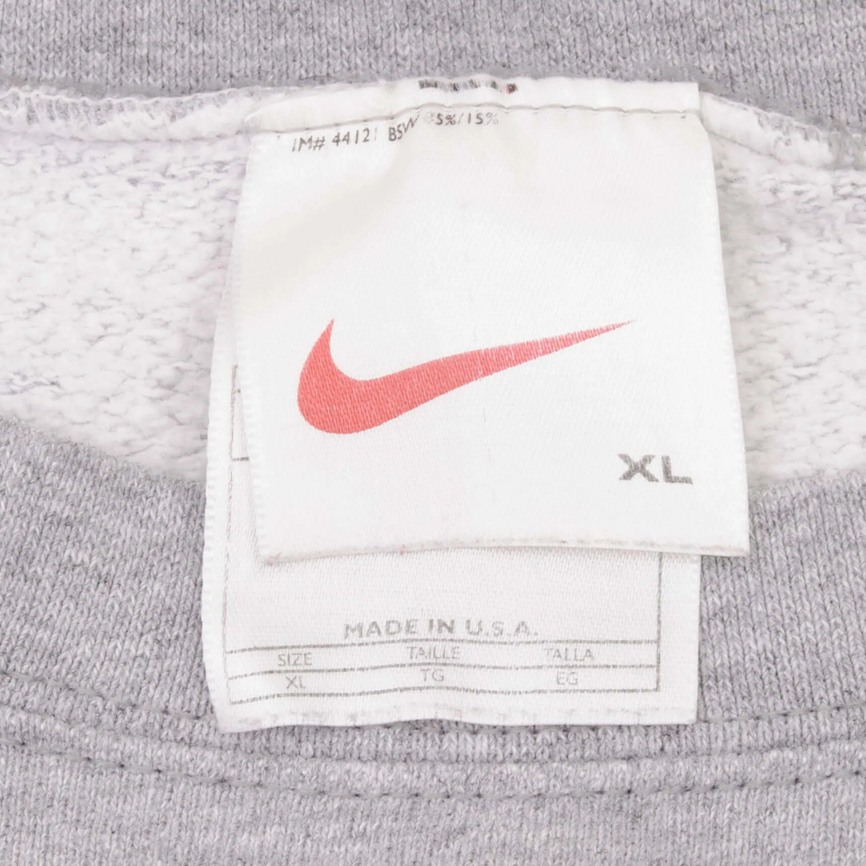 VINTAGE NIKE EMBROIDERED SPELLOUT SWEATSHIRT 1990S SIZE XL MADE IN USA