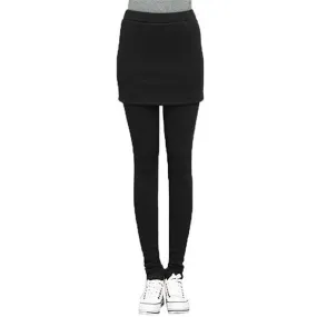 Women Skirt Leggings- Soft Cotton WITHOUT Mink Faux Fur