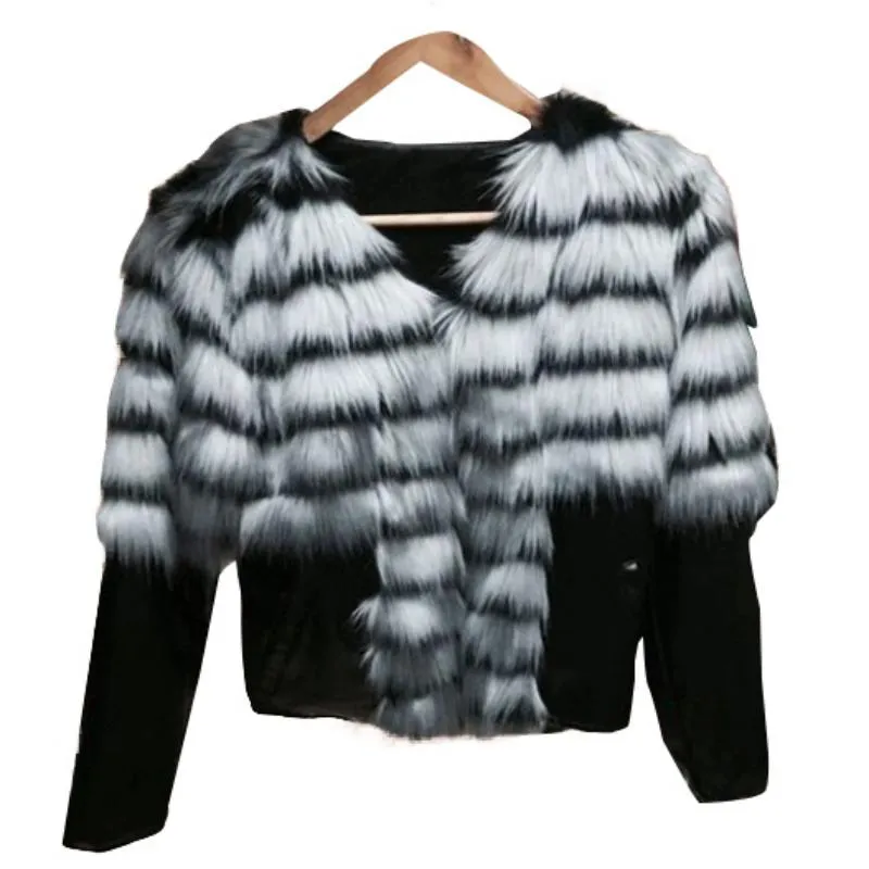 Women's Autumn/Winter Leather Jacket With Fur | Plus Size