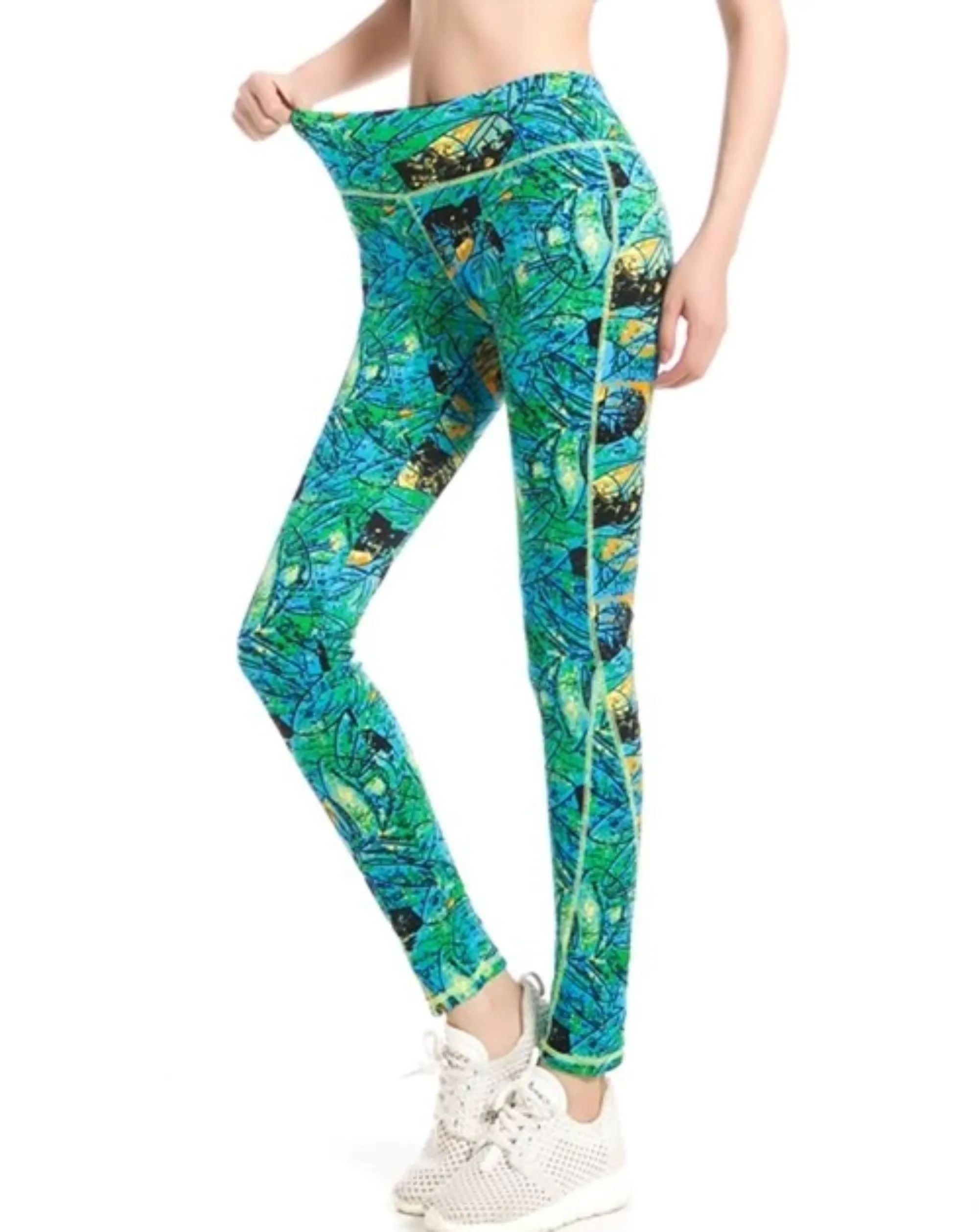 Women's Summer Casual Spandex High-Waist Leggings With Print
