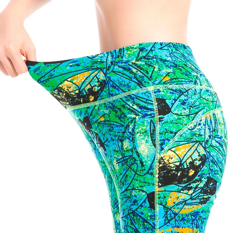 Women's Summer Casual Spandex High-Waist Leggings With Print