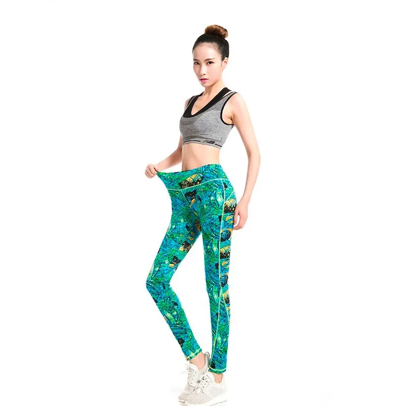 Women's Summer Casual Spandex High-Waist Leggings With Print