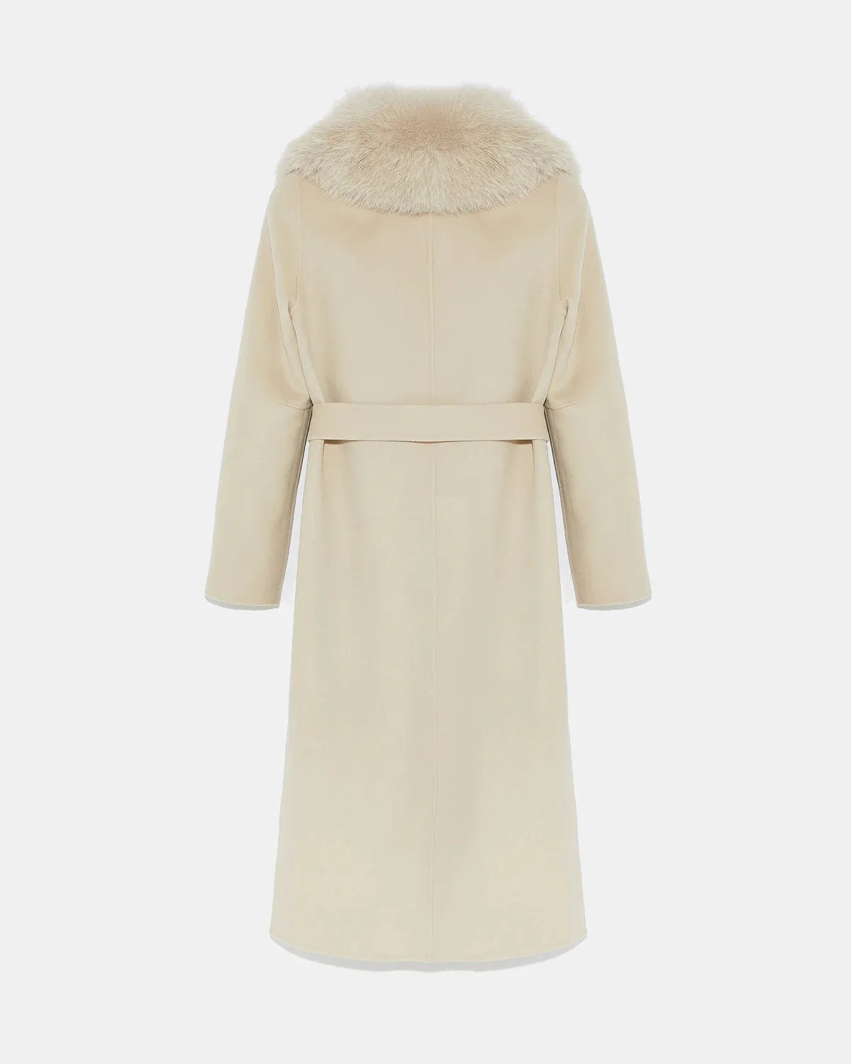 YVES SALOMON MANTEAU 119CM SABLE