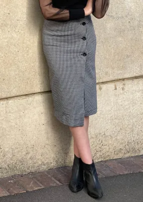 YW2095SS Check Wrap Front Skirt (Pack)